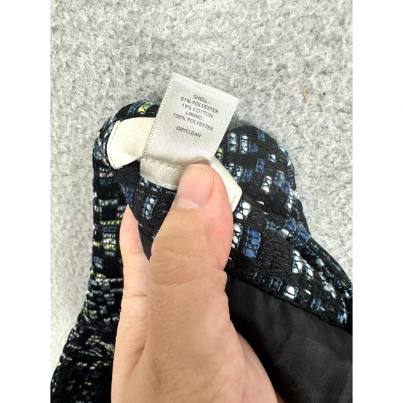 LOFT Mini Skirt Womens 10‎ Black Tweed Speckled Boho Twee Office Career Preppy - Picture 7 of 7